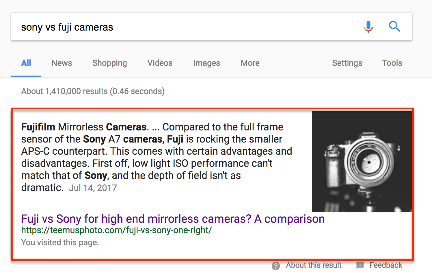 sony vs fuji cameras